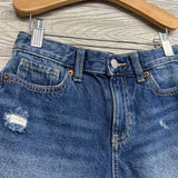 High Rise Denim Shorts Frayed 8
