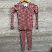 2 Pc LS Bamboo PJs Gingham 8-9
