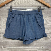 Pull On Chambray Shorts Ruffle Trim 8