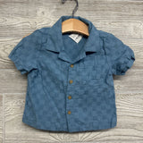 Gauze Henley Shirt & Harem Shorts Checker 6-9M
