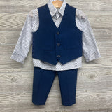 LS Button Up Dress Shirt Dots & Dress Pants 18M