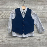 LS Button Up Dress Shirt Dots & Dress Pants 18M