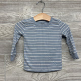 2 Pc LS Bamboo PJs Stripes 12M