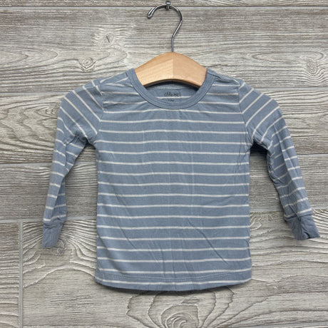 2 Pc LS Bamboo PJs Stripes 12M