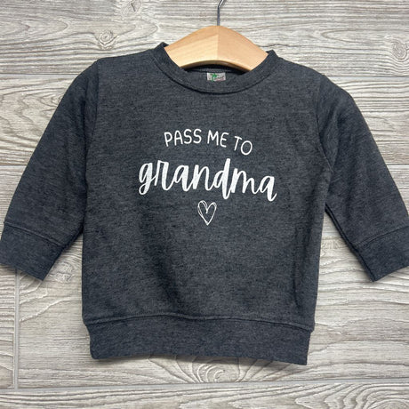 LS Shirt Pass Me To Grandma & Harem Joggers 6-12M