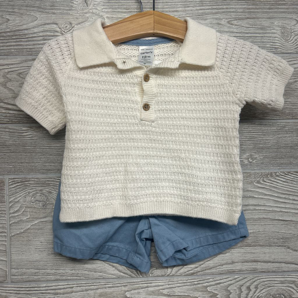 Knit Polo Shirt & Shorts 12M