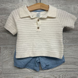 Knit Polo Shirt & Shorts 12M