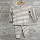 LS Henley Shirt & Pants Stripes 12M