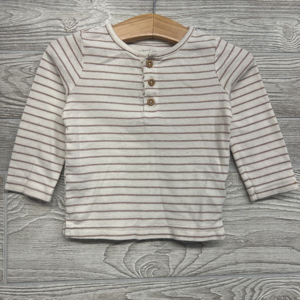 LS Henley Shirt & Pants Stripes 12M