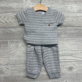 Waffle Knit Shirt & Cargo Joggers Stripes 9M