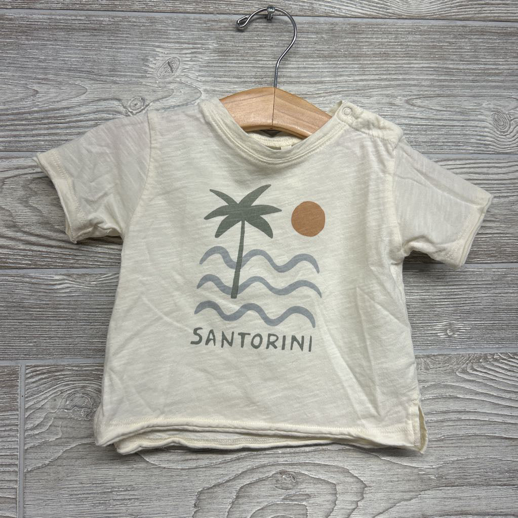 Shirt Santorini Raw Trim & French Terry Drawstring Shorts 3-6M