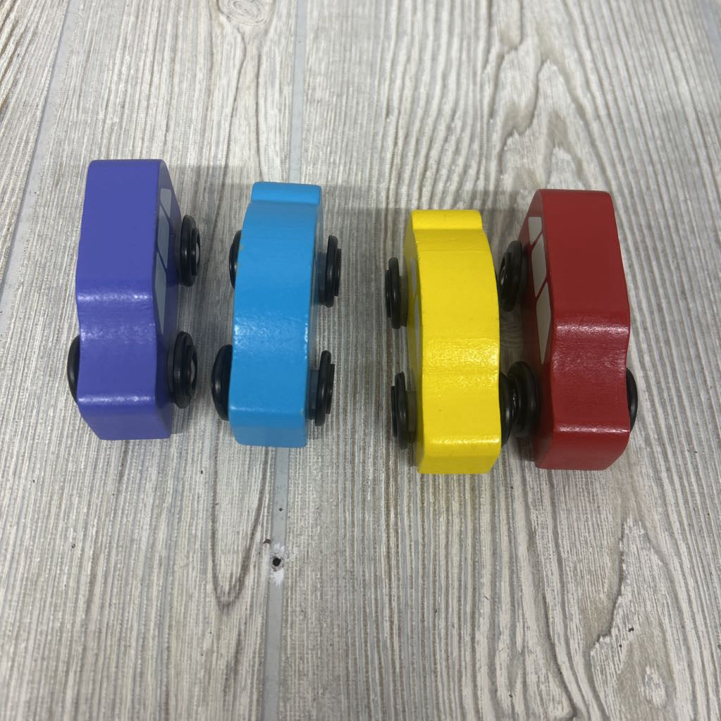4Pk Wooden Cars