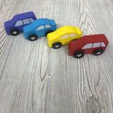4Pk Wooden Cars