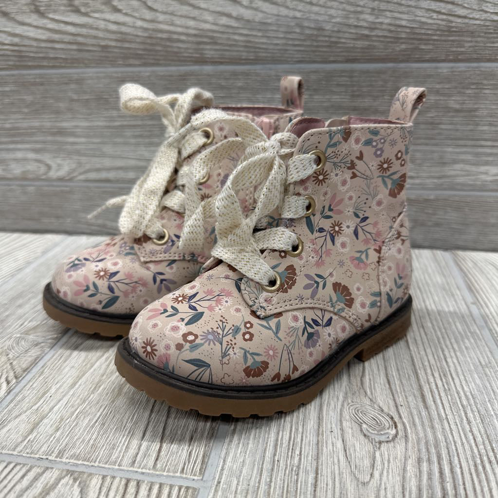 Combat Boots Flowers 7c