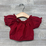 Off Shoulder Shirt & Paperbag Shorts W/ Belt Flowers 9-12M