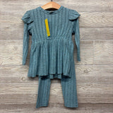 NEW LS Hacci Ribbed Peplum Shirt & Leggings 18-24M