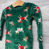 Nw/oT 2 Pc LS Cozy PJs Santa & Reindeer Dogs 12T
