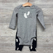NEW LS Bodysuit Little Boo! & Pants Ghosts 12M