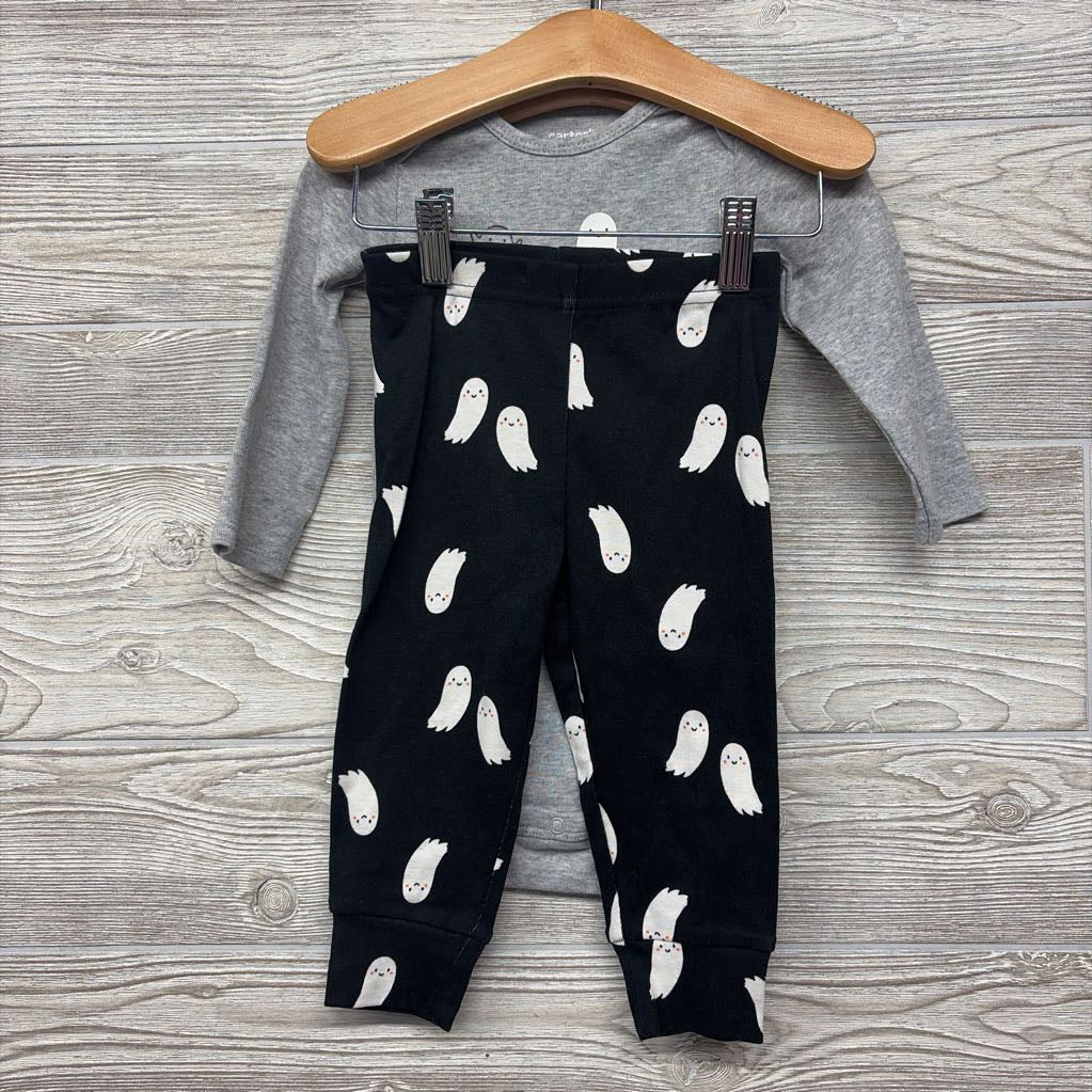 NEW LS Bodysuit Little Boo! & Pants Ghosts 12M