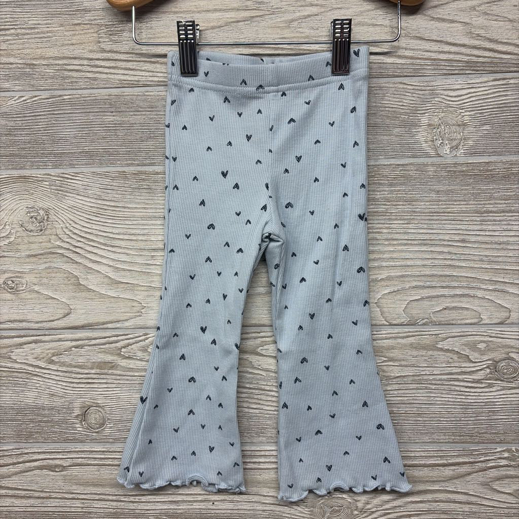 NEW LS Ribbed Shirt & Flare Pants Hearts 18M