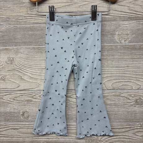 NEW LS Ribbed Shirt & Flare Pants Hearts 18M