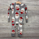 Nw/oT 2 Pc LS Cozy PJs Santa 2T