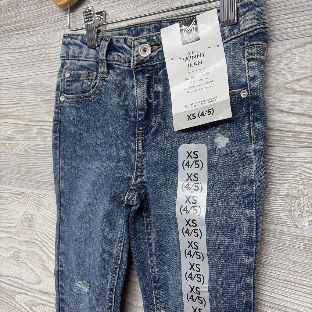 NEW Skinny Jeans Frayed 4-5