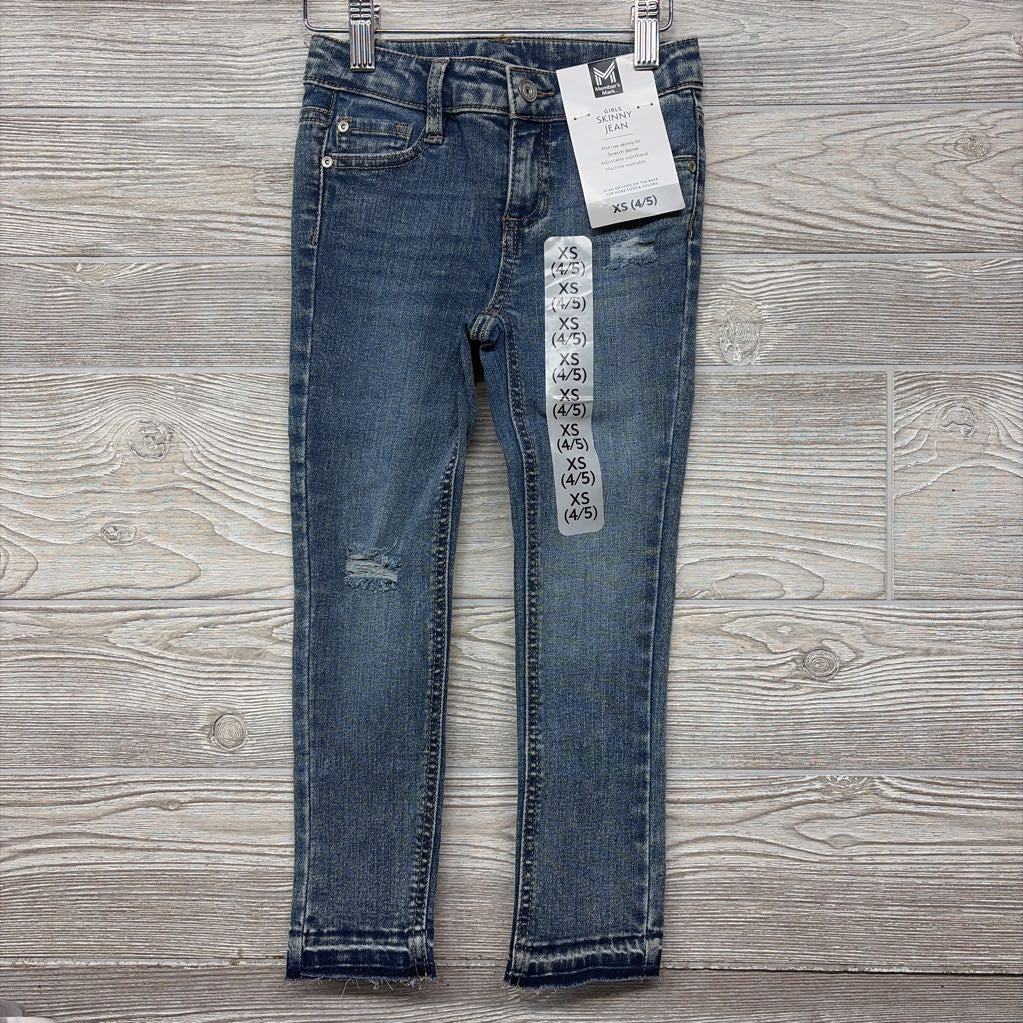 NEW Skinny Jeans Frayed 4-5