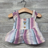 Gauze Flutter Sleeve Shirt & Shorts Stripes 2T