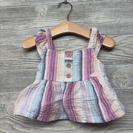 Gauze Flutter Sleeve Shirt & Shorts Stripes 2T