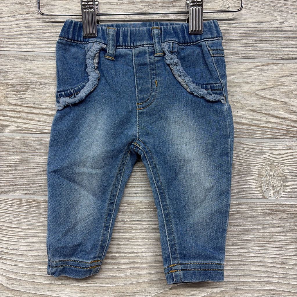 Knit Jeggings Frayed Pockets NB