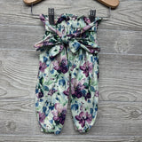 LS Bodysuit Ruffles & Pants Flowers 0-3M