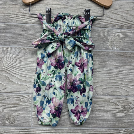 LS Bodysuit Ruffles & Pants Flowers 0-3M