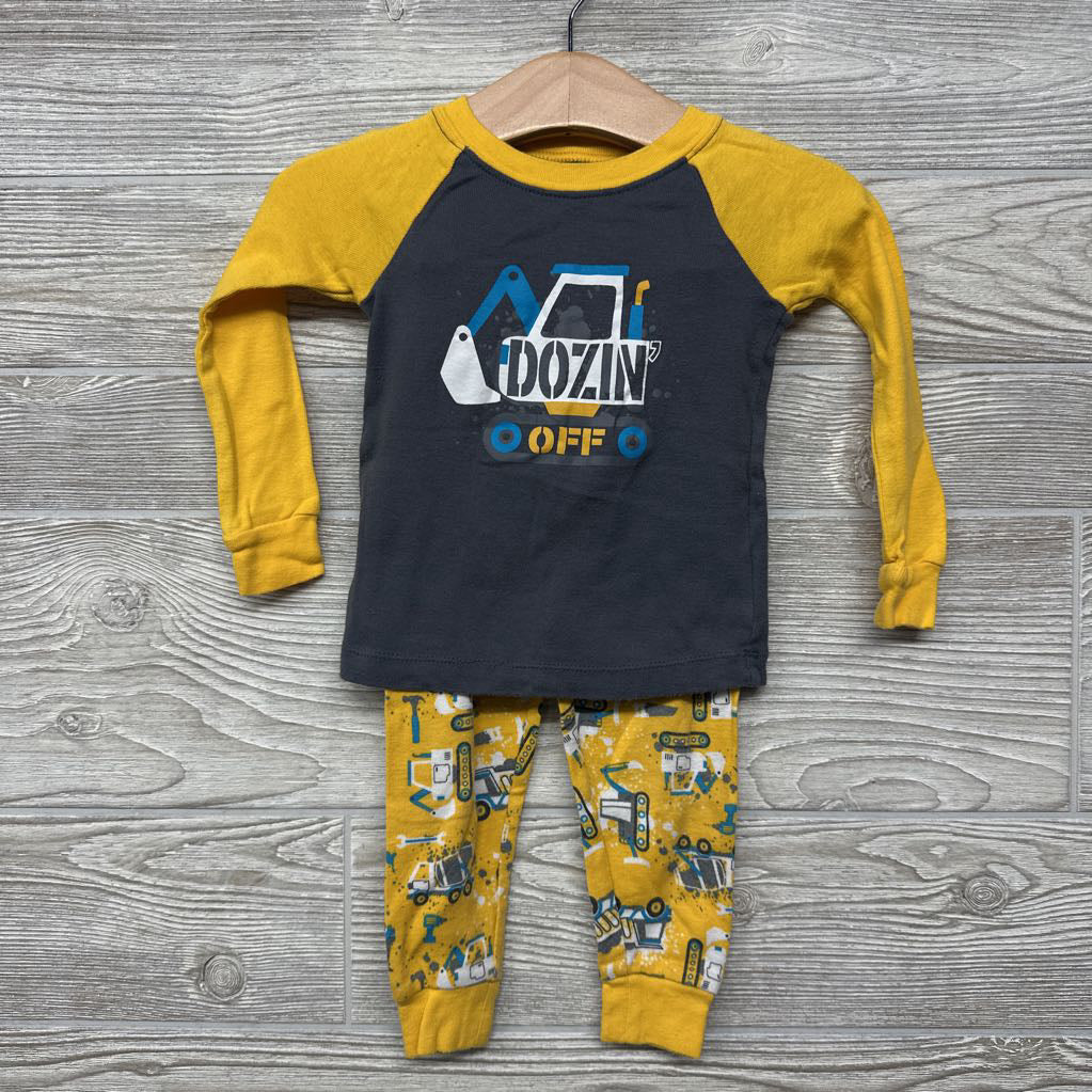 2 Pc LS PJs Dozin' Off Construction Vehicles 18M