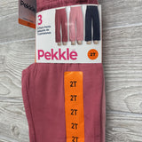 NEW 3 Pk Wide Leg Pants 2T