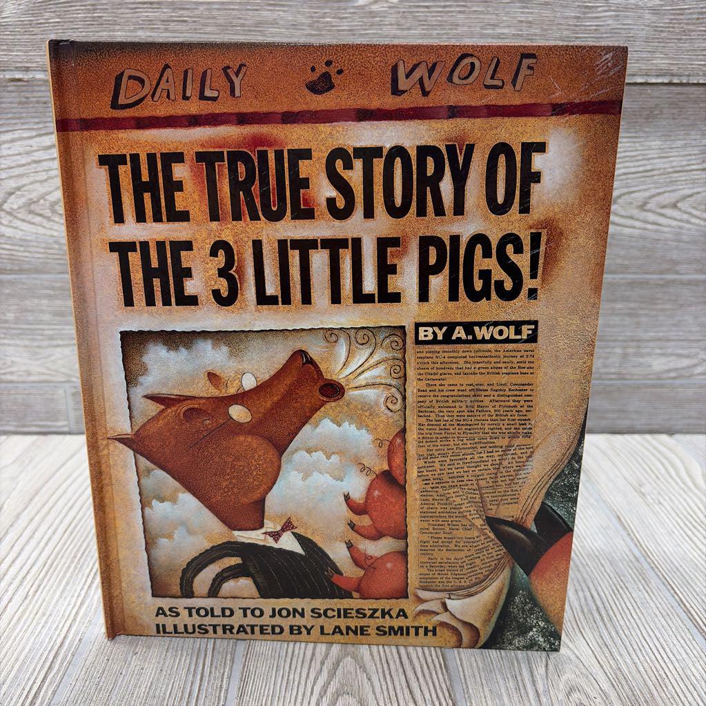 The True Story Of The 3 Little Pigs Hardcover Book