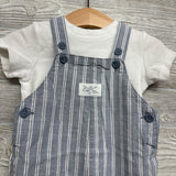 Shortalls Stripes Going Places & Shirt 9M