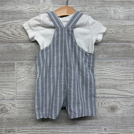 Shortalls Stripes Going Places & Shirt 9M