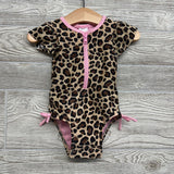 Flutter Sleeve Swimsuit Animal Print 12M