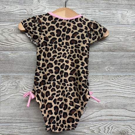 Flutter Sleeve Swimsuit Animal Print 12M