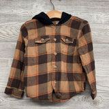 LS Plaid Button Up Shirt W/ Hood 3T