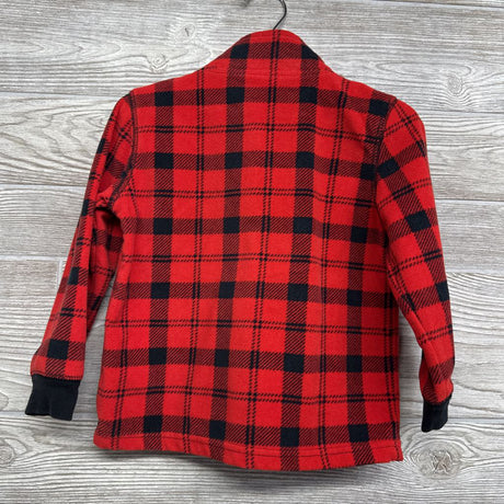 LS Fleece Henley Shirt Plaid 3T