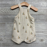 Shortall Romper Sailboats 3-6M