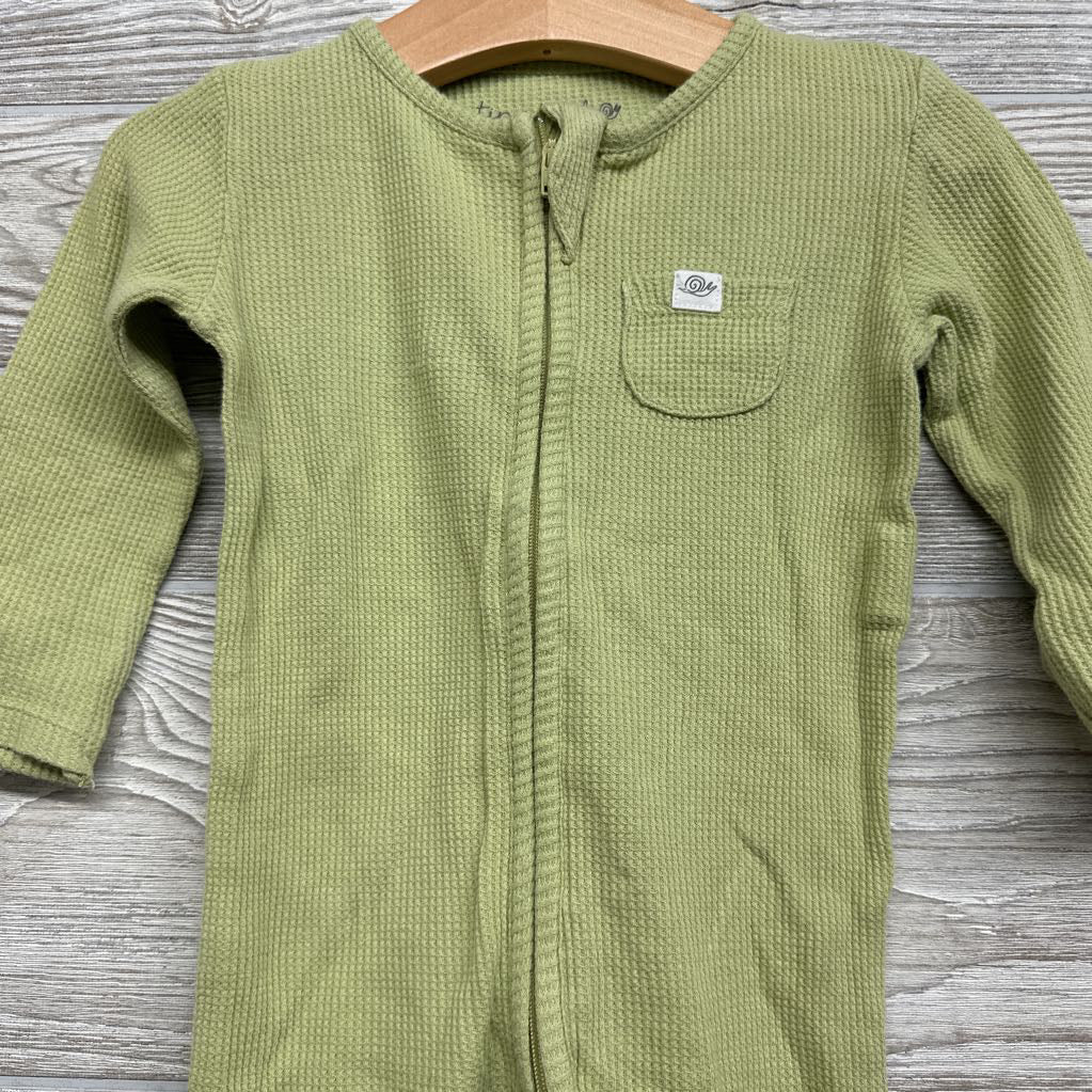 Waffle Knit Sleeper Chest Pocket 6-9M
