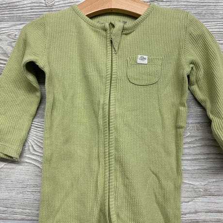 Waffle Knit Sleeper Chest Pocket 6-9M