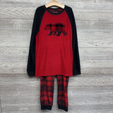 2 Pc LS Cozy Pjs Bear Plaid 10-12
