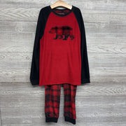 2 Pc LS Cozy Pjs Bear Plaid 10-12