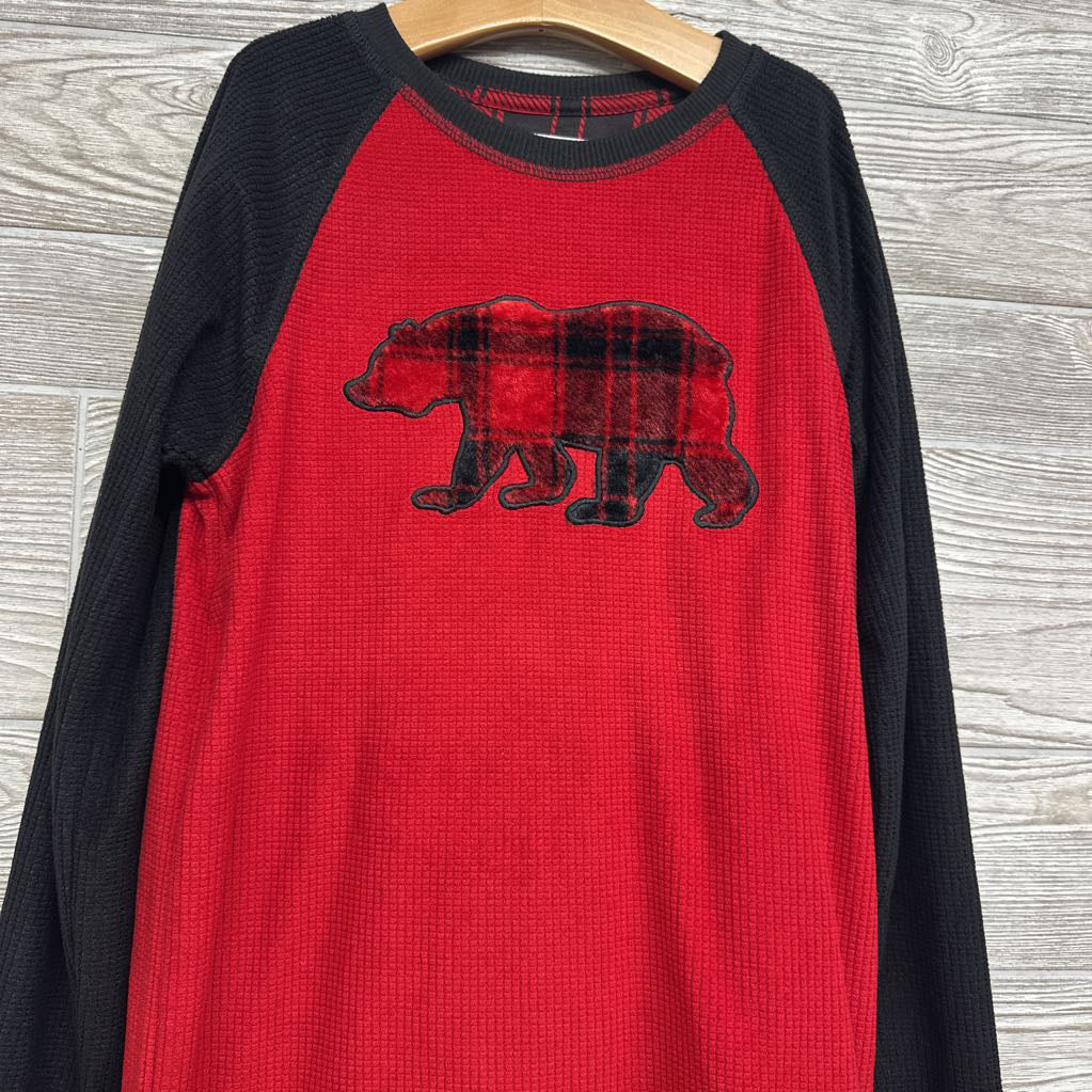 2 Pc LS Cozy Pjs Bear Plaid 10-12