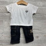 Cropped Shirt Logo & Jeans 12M