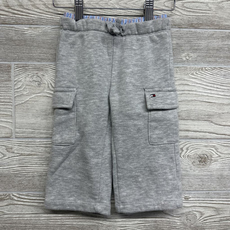 Crewneck Ruffle & Cargo Sweatpants Stripe Logo 12M